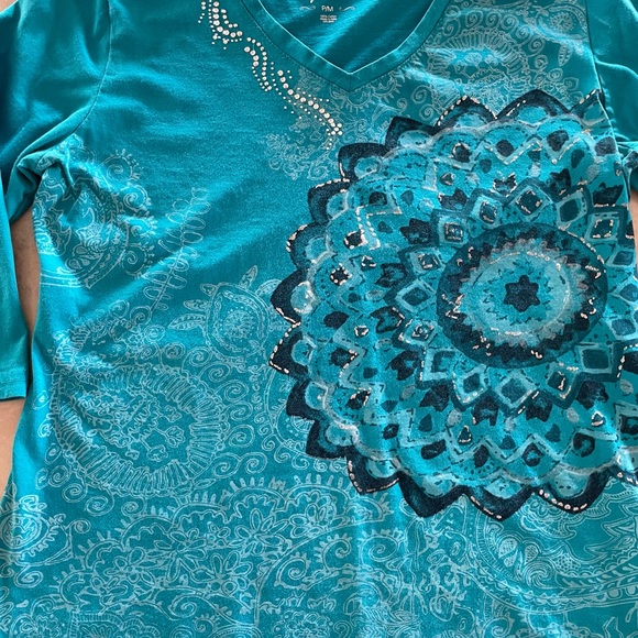 Petites Turquoise T Shirt - Picture 4 of 5